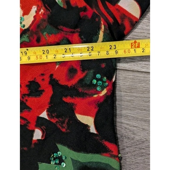 JMB Collection 3X Blouse Tunic Art To Wear Colorful Sheer Slv Flowy Art Teacher - Picture 4 of 6